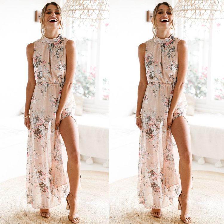 Bohemian Sleeveless Elegant Dress Sexy Dress Woman - Big J's Showstoppin' Store